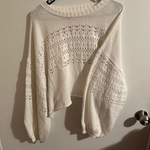 This adorable cropped white urban outfitters sweater size large